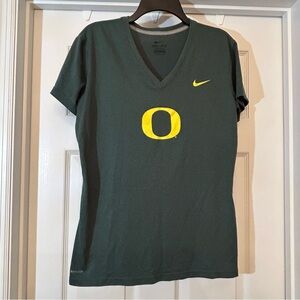 Nike Dri-Fit Oregon Ducks Women's Green V-Neck Top Size L
